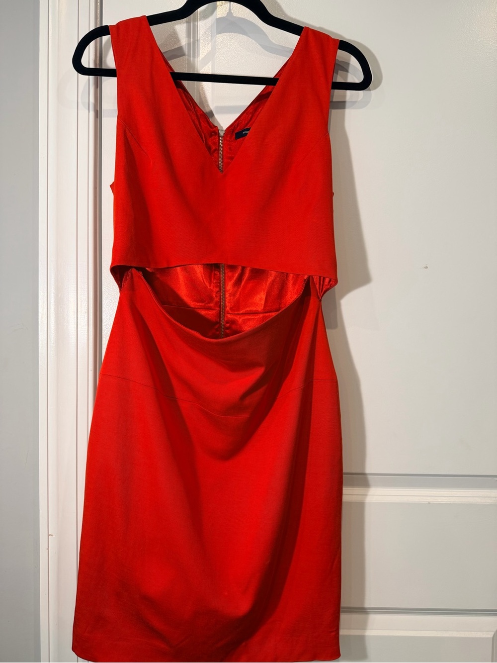 French Connection Red Cutout Mini Dress